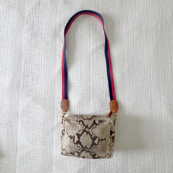 Clare V snake print embossed leather camera bag - Picture 1 of 3